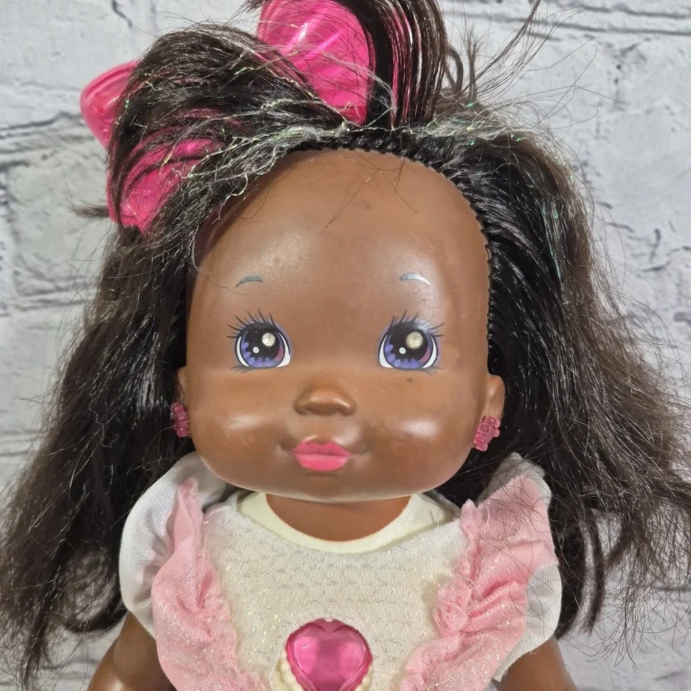 PJ Sparkle Doll 1988 Mattel Vintage African American AA Lights Up! READ Flaw